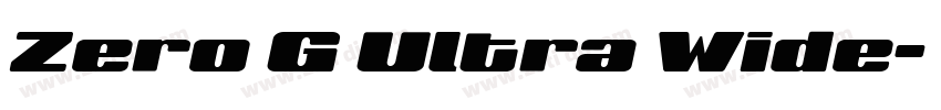 Zero G Ultra Wide字体转换